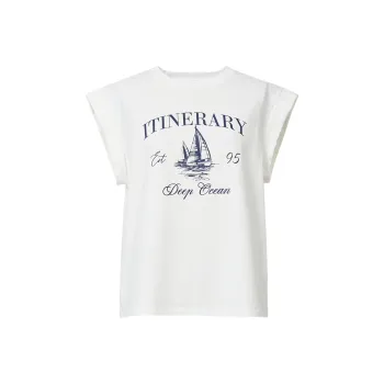 Hopeshow T Shirts Women's Raw White 001