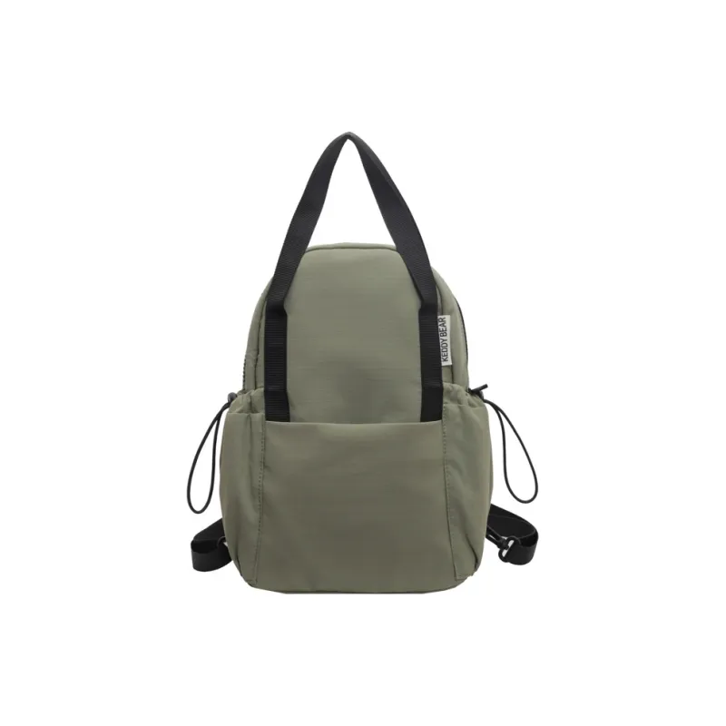 Yalu Fabric Backpack Women's Black/Ecru/Green/Orange-12