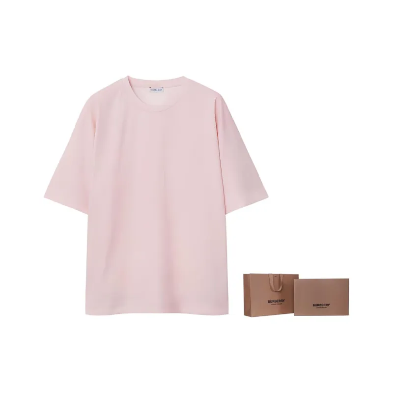 Burberry FW23 Drop Shoulder Sleeve T Shirt Women's Light Pink-7