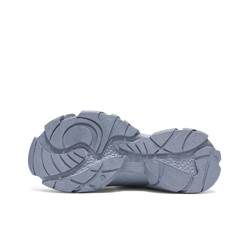 Binary Lightweight, Breathable, And Slip Resistant Low Top Chunky Sneakers Men's Gray-4