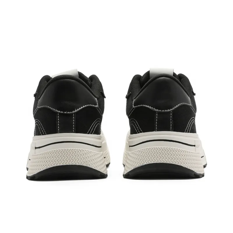 MOMGOG Slip Resistant Cushioning And Breathable Low Top Skateboard Shoes Unisex Black-3