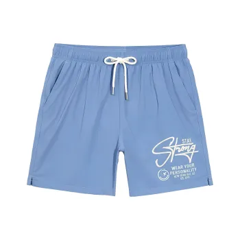 GAILANG Beach Shorts Men Light Sapphire Blue Stretch