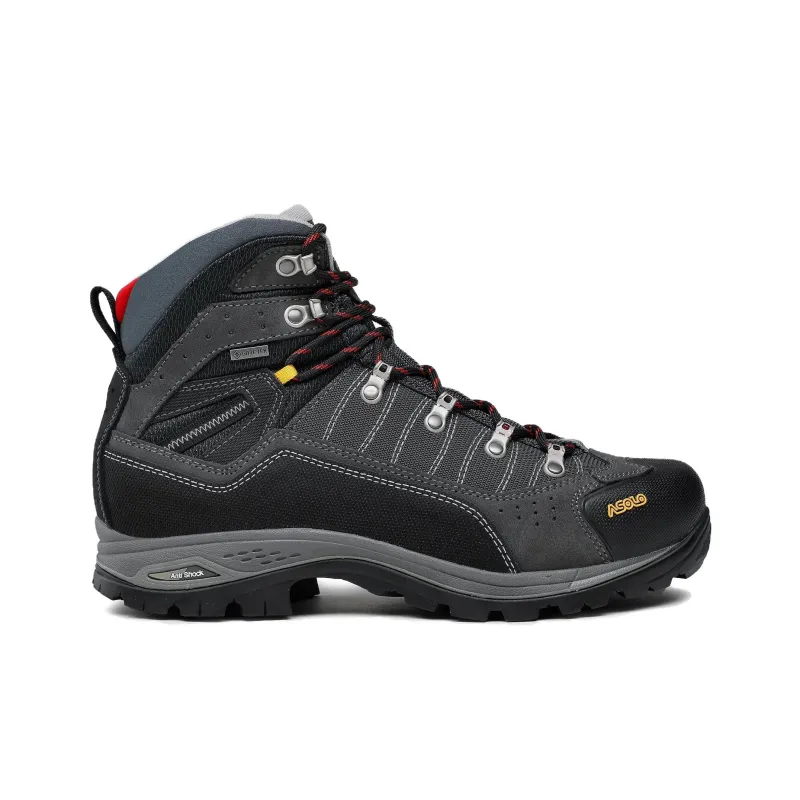 ASOLO Drifter Shock Absorbers With Slip Resistant Features High Top Hiking Shoes Men's Gray Black-1