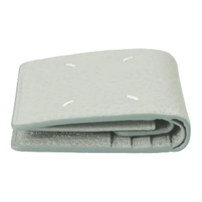 Maison Margiela Cow Leather Wallet Mini Women's Blue Gray-2