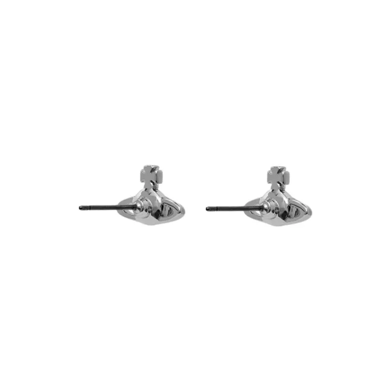 Vivienne Westwood Brass Stud Earrings Women's Silver-2