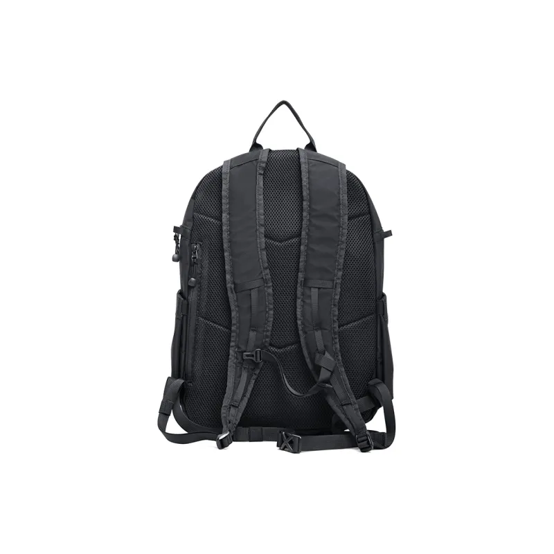 MYEDITION 18L Backpack Outdoor Bag Fabric Black/Greige/Long Flower Baskets Purple Unisex-10