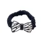 Korean Style Zebra Stripes Hair Tie 1 Pack (Black)