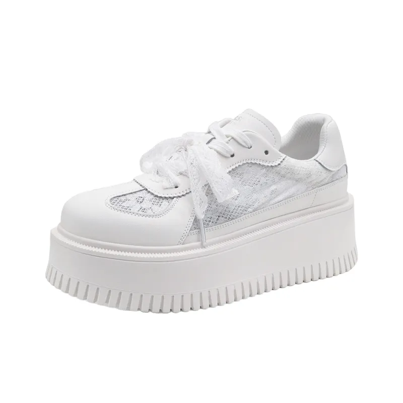 HARSON Anti Slip Wear Resistant Low Top Casual Shoes Women's White-0