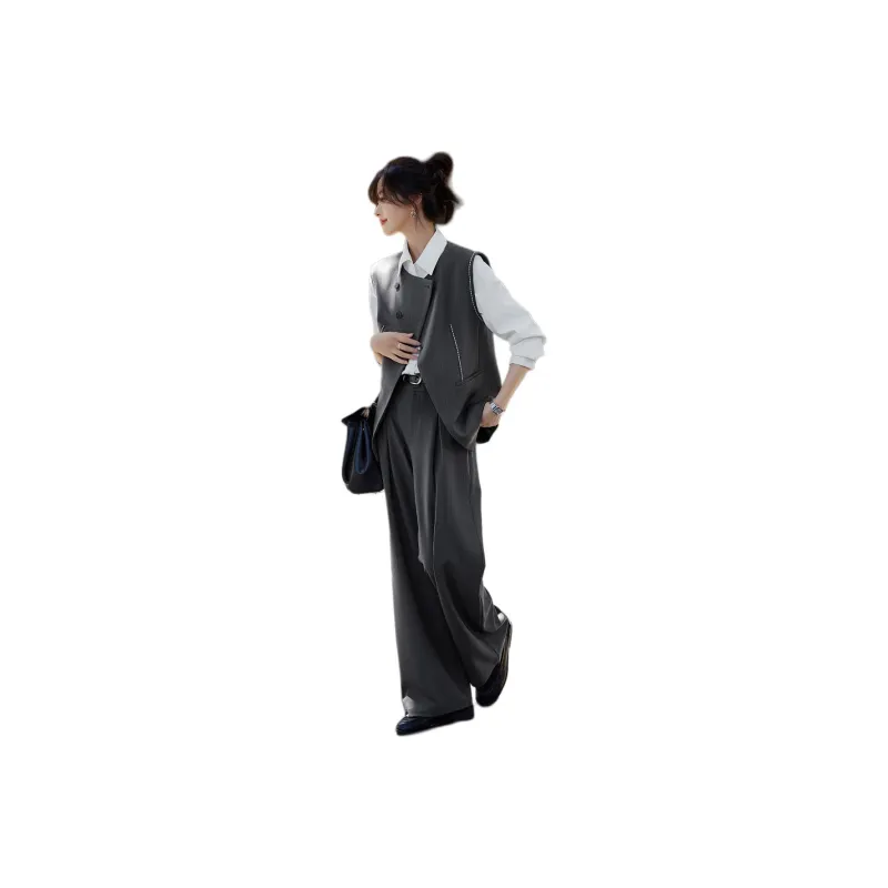 Mo Han Yi Mei Casual Suit Women's Medium Gray-0