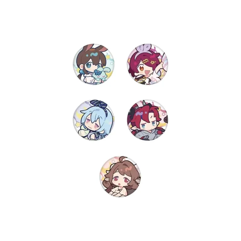 MINISO x Arknights Amiya, Able, Aqua Moon, Eyjafjalla Fleece Dream Conference Chibi Plush Badges-1