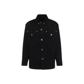 VERSACE Button-Up Long Sleeved Denim Jacket
