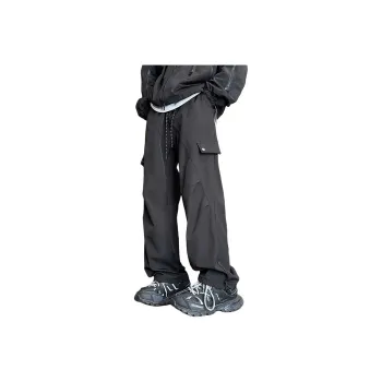NOWSTIME Casual Pants Unisex Pure Black