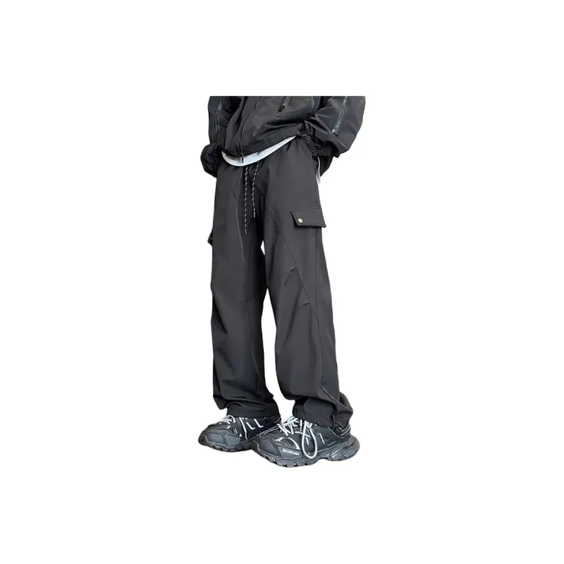 NOWSTIME Casual Pants Unisex Pure Black-0
