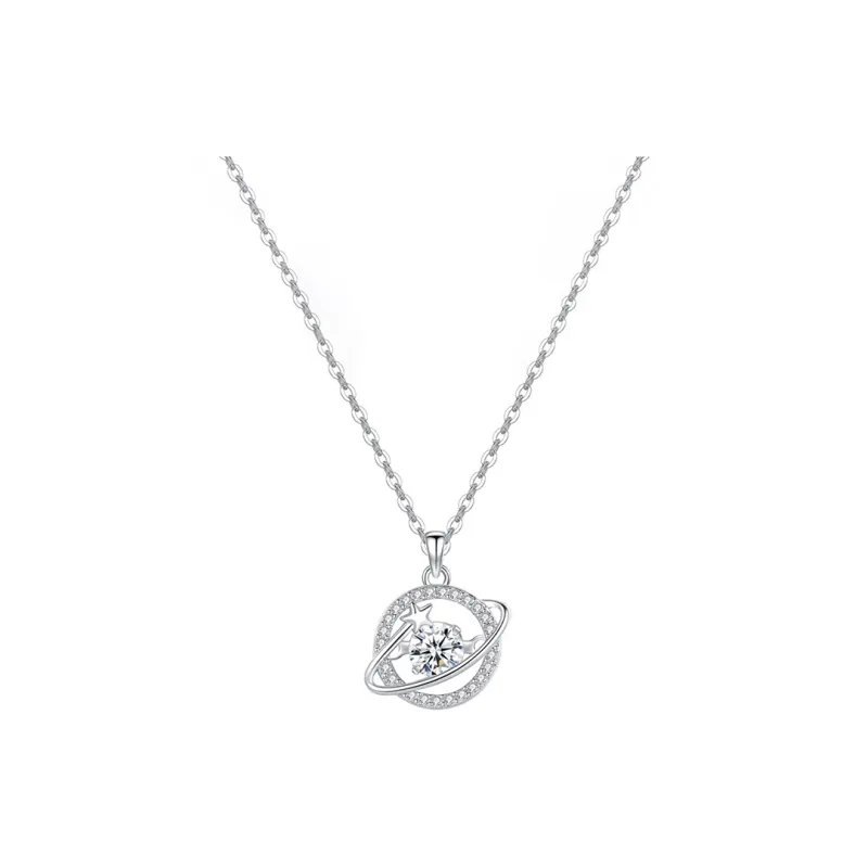 Heart Grass 925 Sterling Silver Necklaces Women's-0