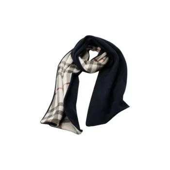 Burberry Tartan Patterned Ribbed Scarf