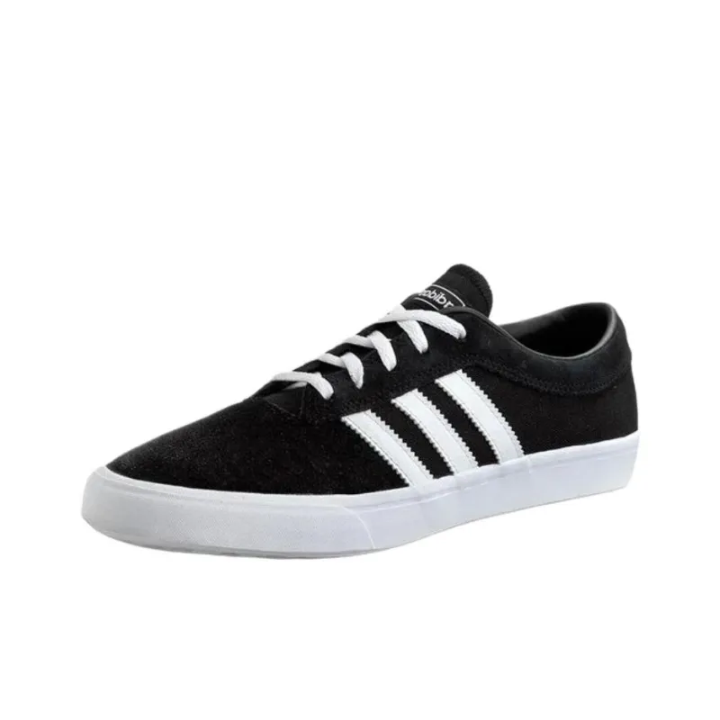 Adidas Originals Anti Slip Wear Resistant Low Top Skateboard Shoes Women's Black White-0
