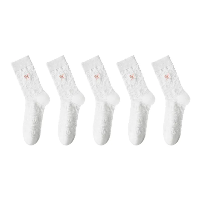 MIIOW Mid Calf Socks Women's 5 Pack-0