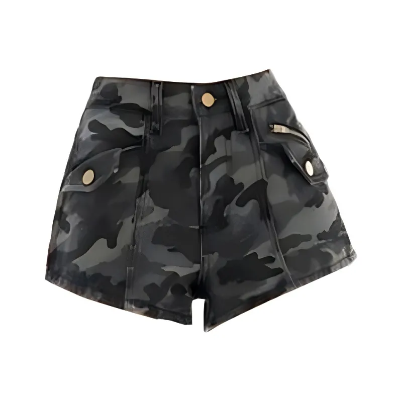 IQC Denim Shorts Women's Camouflage-0