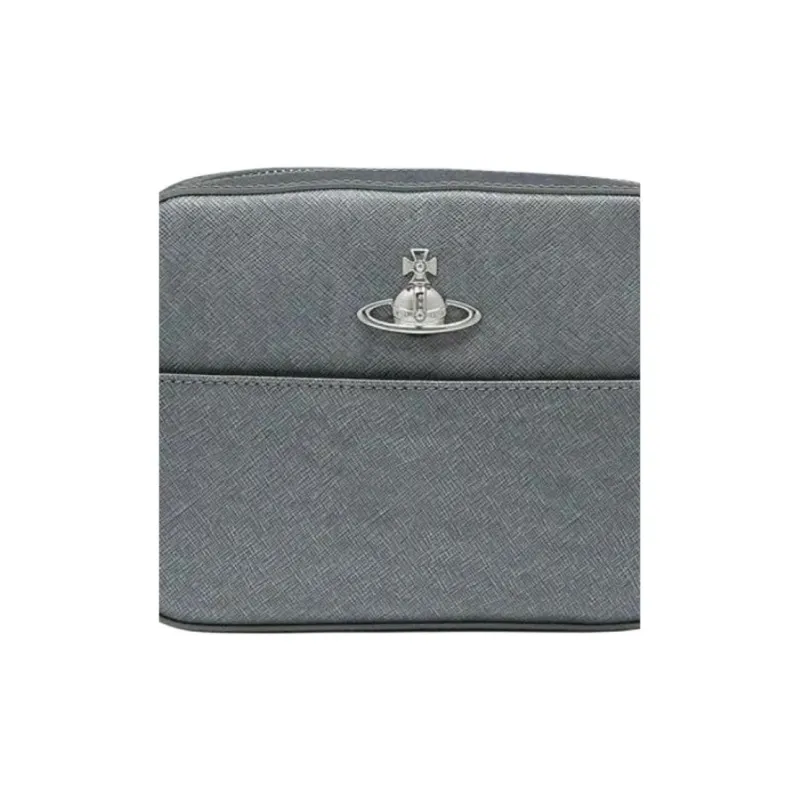 Vivienne Westwood Leather Shoulder Bag Women's Charcoal Gray-4