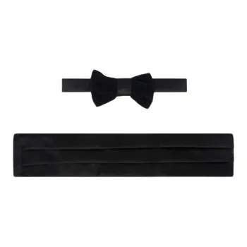 Patachou Satin Bow Tie And Waistband Set