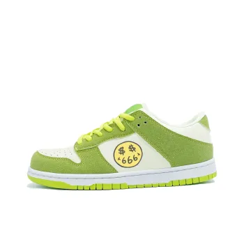 PAIN OR PLEASURE Low Top Skateboard Shoes Unisex Apple Green