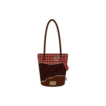Perfect Styles Diagonal Corn Short Plush Shoulder Bag Regular Women's Red/Brown