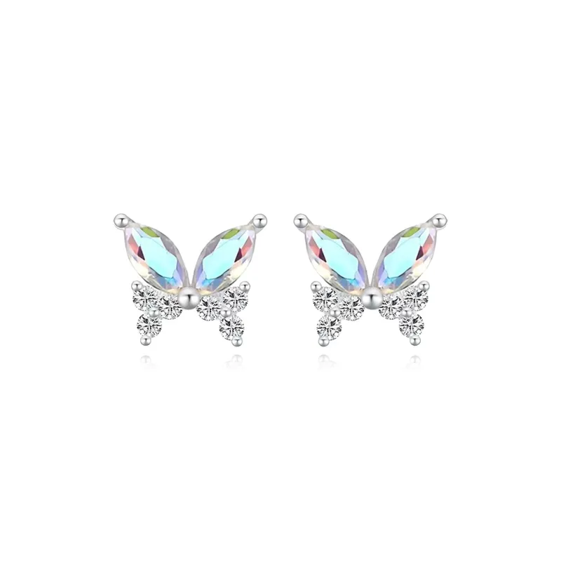 VEZA Sterling Silver Stud Earrings Women's-1
