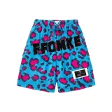 Blue Leopard Print Single Layer Black Letter