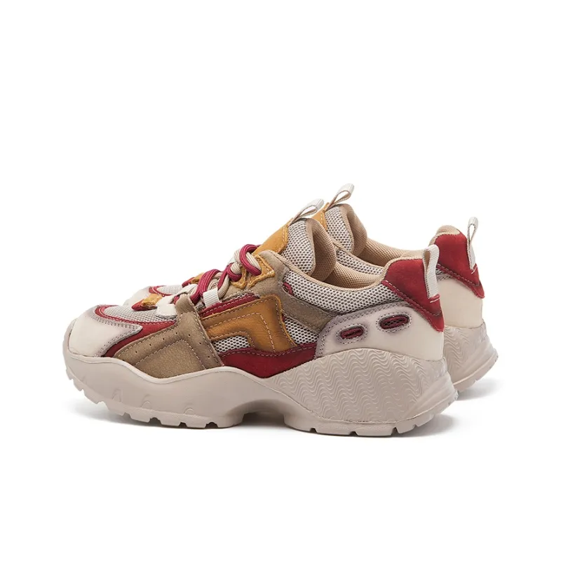 BURGELY Lightweight And Breathable Low Top Chunky Sneakers Women's-3