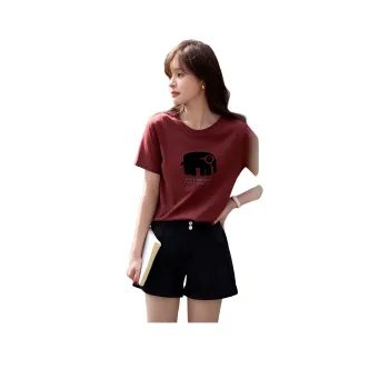 Mo Han Yi Mei T Shirt Women's Brick Red
