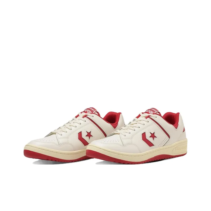 Converse WEAPON Anti Slip Wear Resistant Low Top Skateboard Shoes Unisex Red White-2
