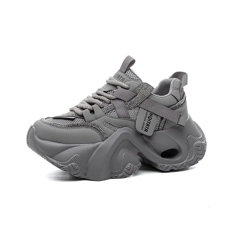 IHBOZ Abrasion Resistant Coverage Support Lightweight Low Top Chunky Sneakers Women's-12