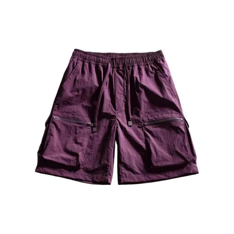 American Vintage Luxury Streetwear Large Pocket Versatile Casual Breathable Parachute Workwear 5 Button Shorts Unisex-5