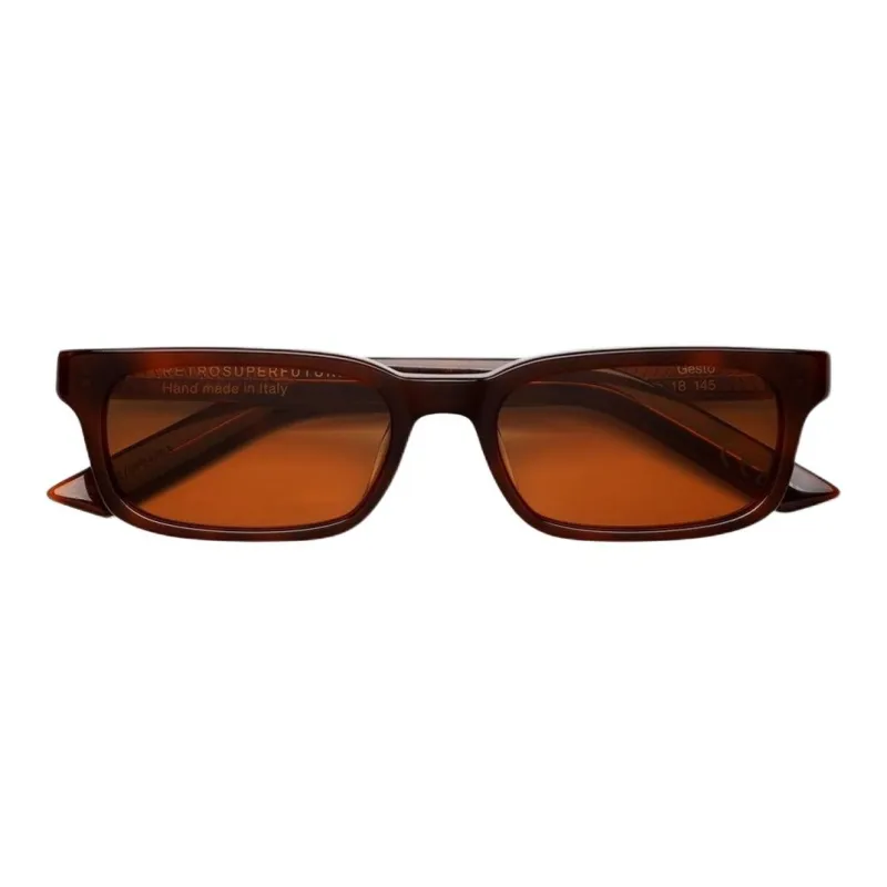 Retrosuperfuture Acetate Square Sunglasses Unisex Red-1