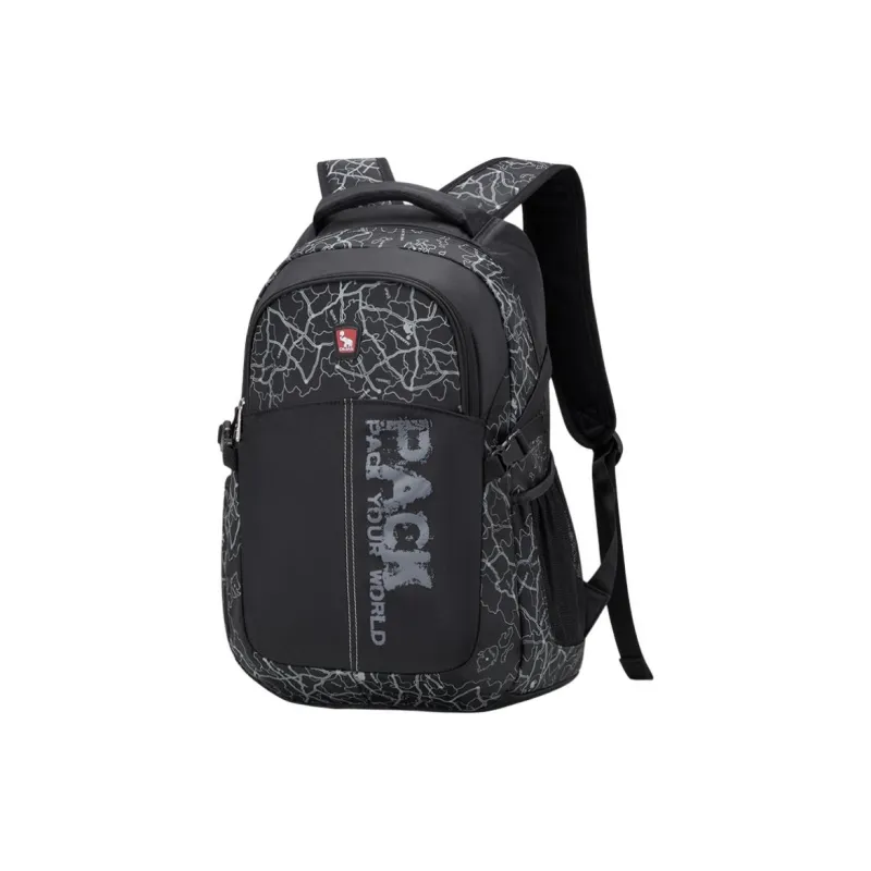 OIWAS Nylon Backpack Unisex Black-0
