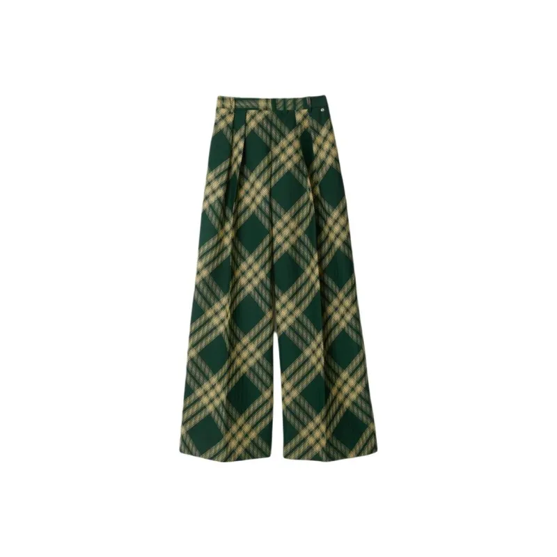 Burberry SS24 Casual Pants Women's Cherry Blossom Grass Green-0
