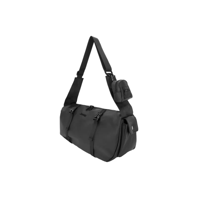 Jeep Oxford Shoulder Bag, Crossbody Bag Unisex Black-1
