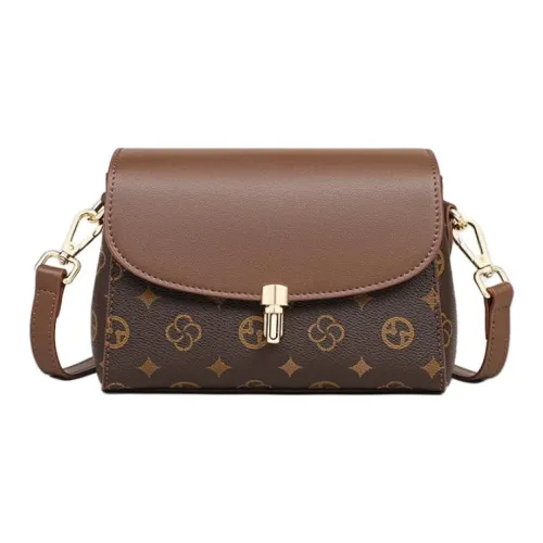 VINEY Synthetic Leather Small Square Bag Shoulder Bag, Crossbody Bag Regular Women's Coffee