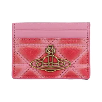 Vivienne Westwood Lambskin Card Holder Women's Pink