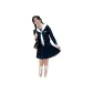 Long-Sleeved Top+Short Skirt Clothing Set (Includes White Baby Bandana Bibs)