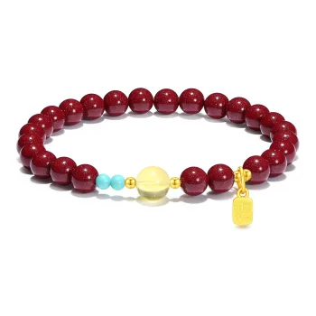 PUTUOSHANWENCHUANG Cinnabar Jade Bracelets Unisex