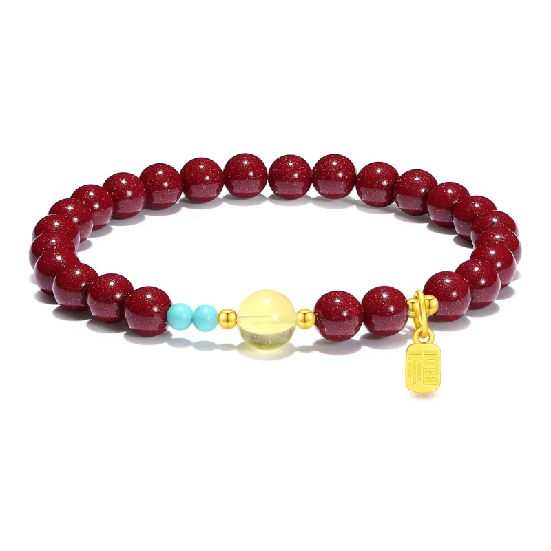 PUTUOSHANWENCHUANG Cinnabar Jade Bracelets Unisex-0