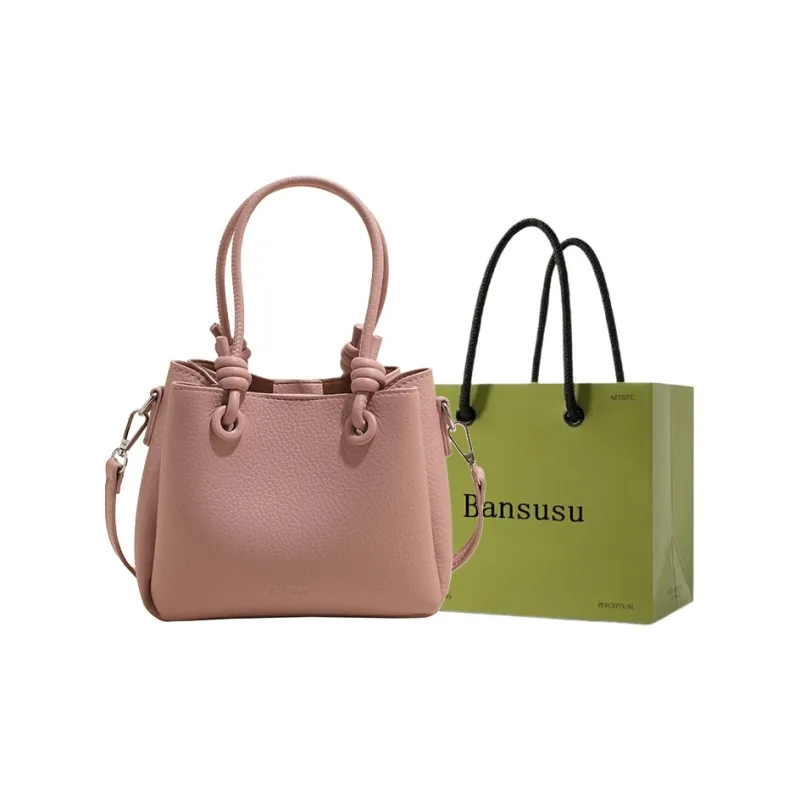 Bansusu PU Crossbody One Shoulder Handbag Women's Black/White/Light Blue/Pink-9