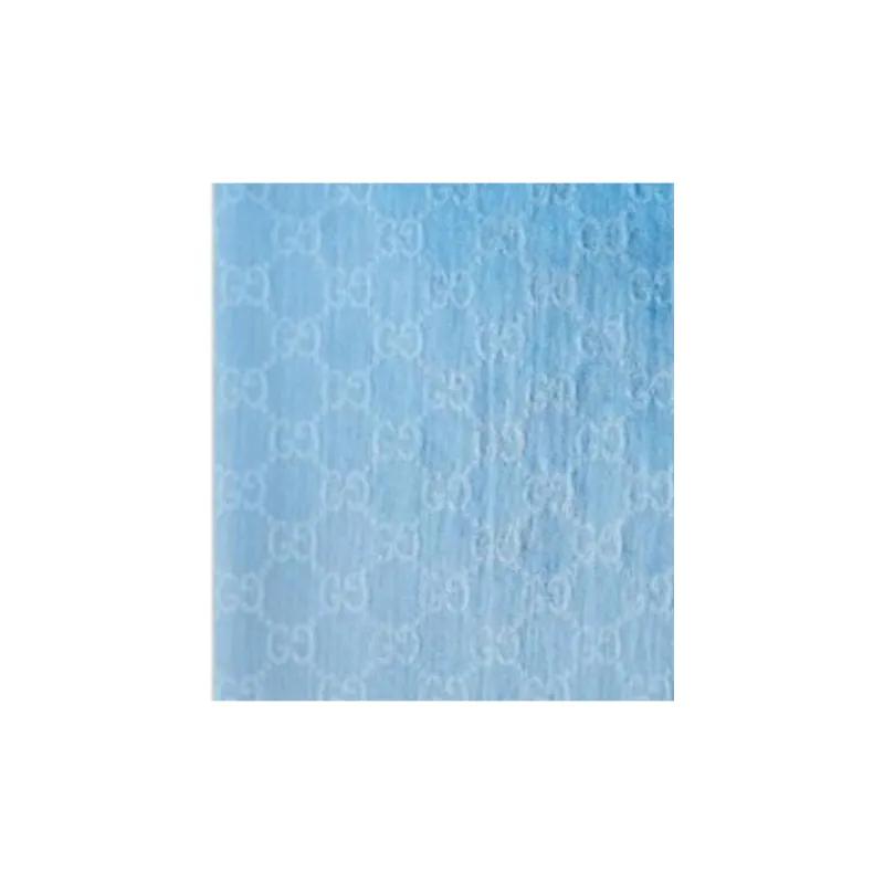 GUCCI Cotton Fabric Silk Scarves Men's Blue-2