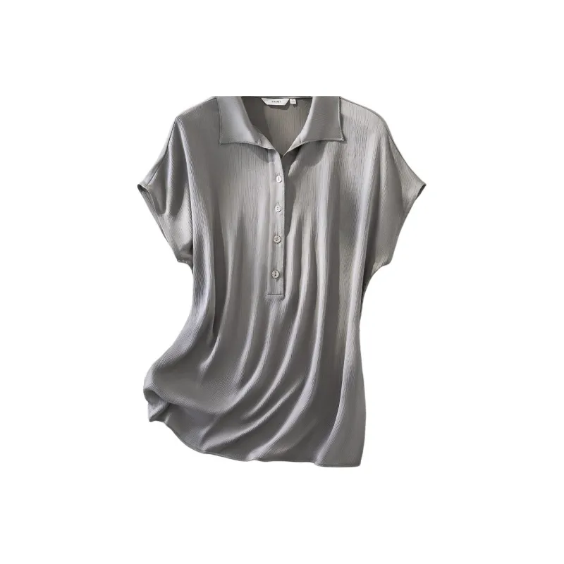 IHIMI Shirts Women's Silver Gray-0