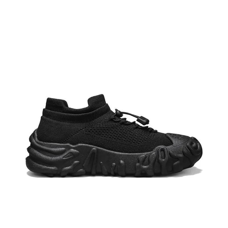 Binary Shoe Liner Cushioning, Lightweight, Breathable, Slip Resistant Low Top Chunky Sneakers Men's Black-1