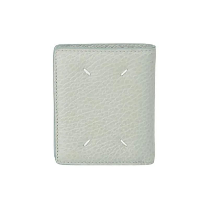 Maison Margiela Cow Leather Wallet Mini Women's Blue Gray-1