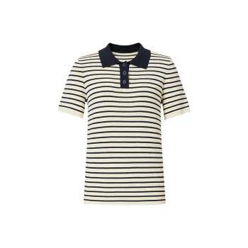 Hopeshow Knitwear Women's Navy Blue Stripe 703
