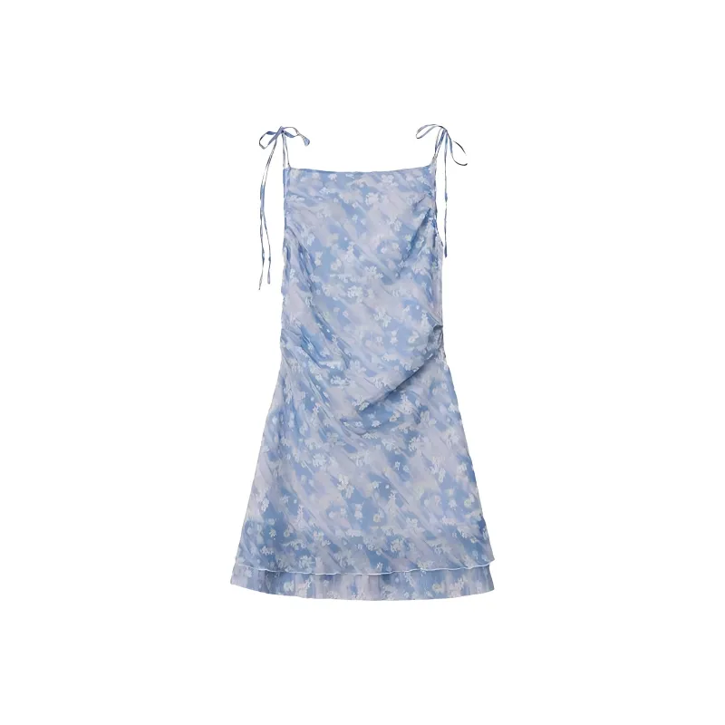 MIMOSA CHUR Slip Dresses Women's Blue-1