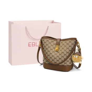 EBLAN Synthetic Leather Handbag, Shoulder Bag, Crossbody Bag, Bucket Bag Regular Women's Khaki